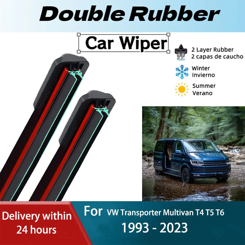 

Левые передние и задние щетки стеклоочистителя для VW Transporter Multivan T4 T5 T6 1993-2023 2 шт., аксессуары для окон Caravelle EuroVan