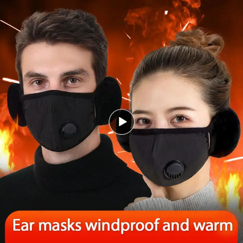 

Universal Ear Muff Windproof 2 In 1 Face Covering With Earmuffs Reusable Washable Car Interior Accessories Mask Face Covering