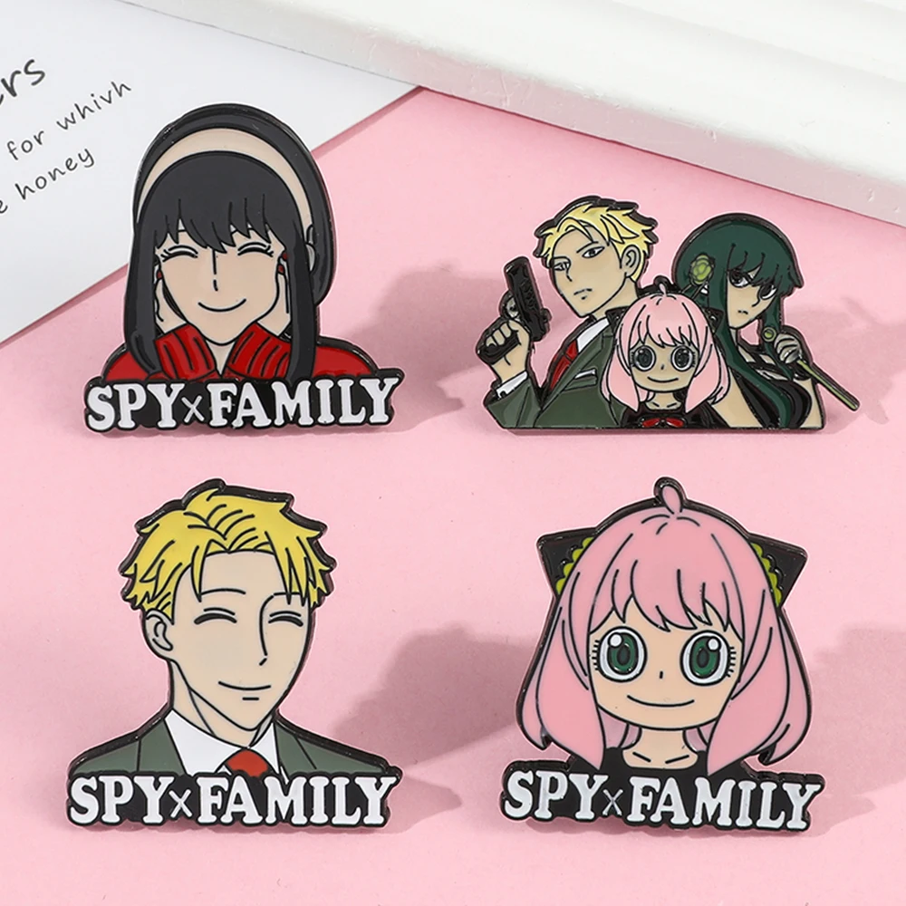 

Cartoon Anime SPY×FAMILY Metal Enamel Brooch Kawaii Yor Forger Anya Forger Twilight Lapel Pin for Women Charms Accessories Gift