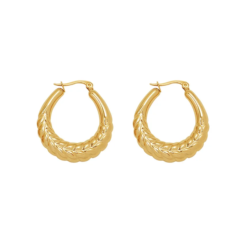 

Twist Hoop Earrings for Women Girls Gold Geometric Ear Jewelry Gifts