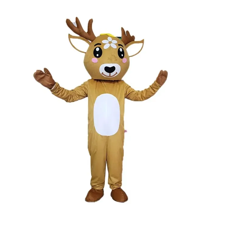 Лось олень талисман мультфильм костюм реквизит для выступлений Рождество