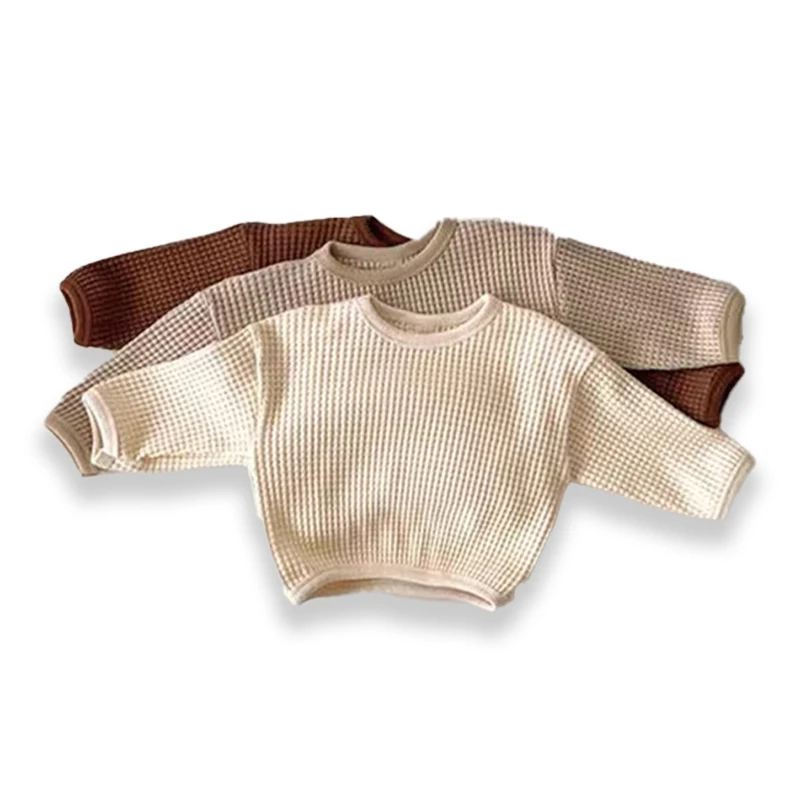 

2022 Spring & Autumn Children's Clothing Baby Blouse Waffle Toddler Boys Tops Brief Girls Clothes Casual Outfit