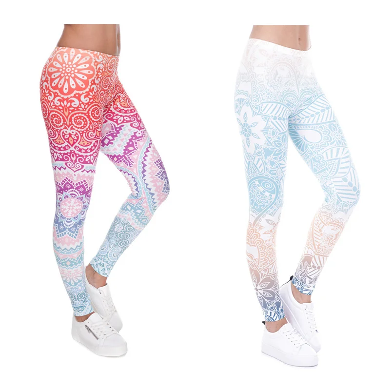 

Zohra 2-piece Set of Printed Leggings for Gym Workouts Yoga Exercise Leggings High Elasticity Spandex Outdoor Cycling Legging