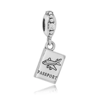 advanced texture passport travel dangle charm 925 sterling silver bead fit original pandora bracelet women jewelry gift