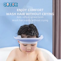 cozok childrens shampoo cap waterproof ear protection silicone shower hat soft strong childrens bath shampoo cap care products