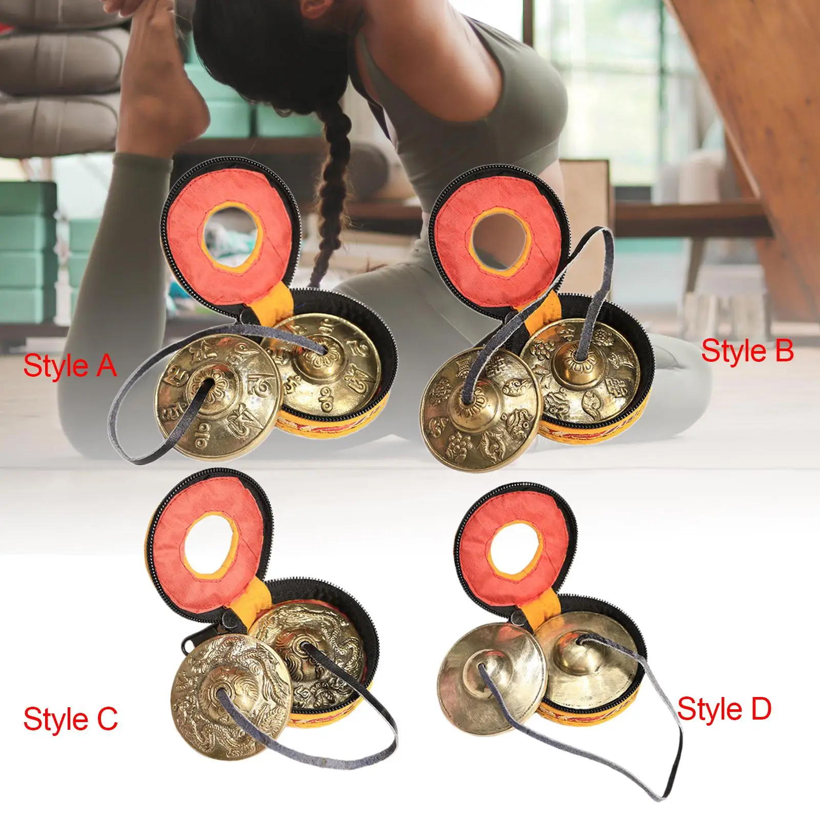 Тибетские тарелки Тинша небольшого размера с сумкой для хранения легкий вес