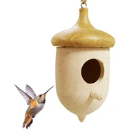 hummingbird house mini wood bird house hummingbird nest finch bird house for garden outdoor home decoration