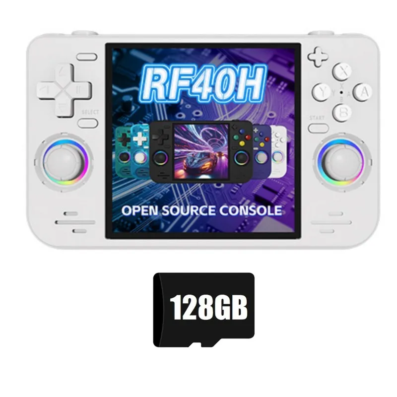 Фото 【ДЕНЬ БЛАГОДАРЕНЬЯ】Портативная игровая консоль RF40H с 4,0-дюймовым IPS-экраном, 128 ГБ памяти, Wi-Fi, ретро-игровая консоль с открытым исходным кодом, 30+ эмуляторов №4