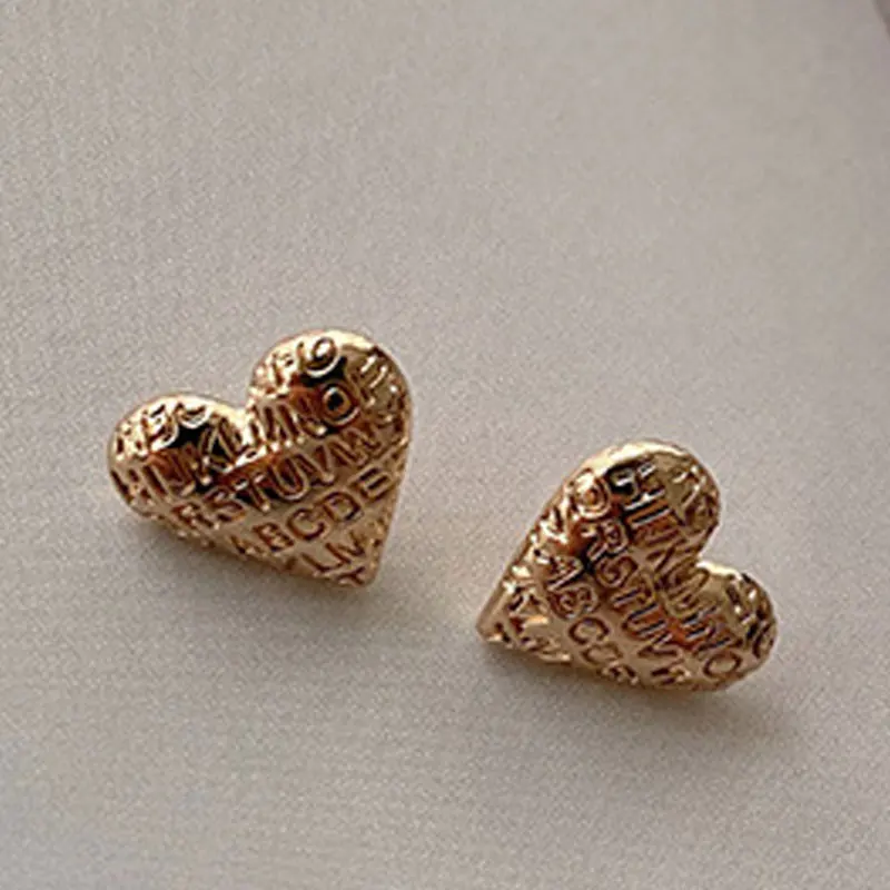 

Sale Retro Hearts Letter Metal Buttons For Shirts Blouse Suit Cuff Decor Diy Crafts Supply Garments Needlework Accessories 10pcs