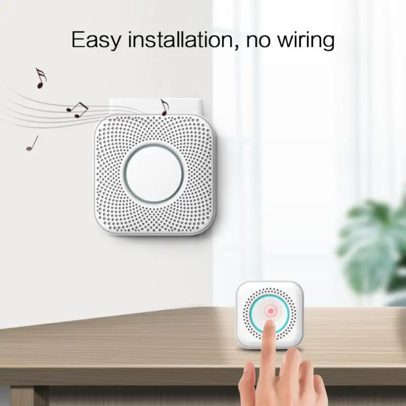 

Home Wireless Doorbell Music Doorbell Intelligent Smart Door Bell Chime 150M Remote US EU Plug Wireless Doorbell Plug and Play