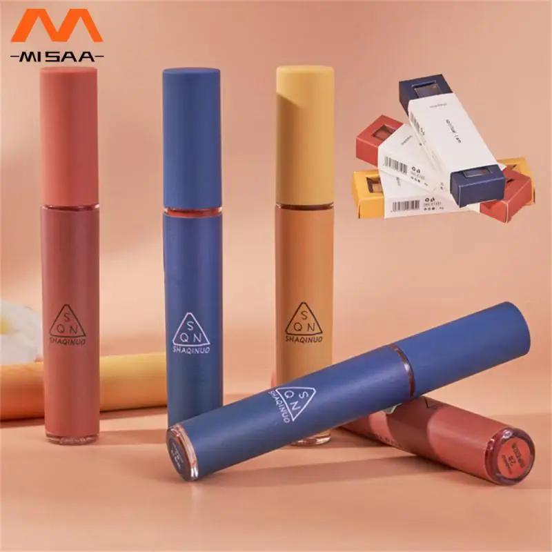 

3 цвета, глянцевая бархатная матовая помада для губ, макияж губ, 1 шт., грязь для губ, мягкий туманный блеск для губ, косметика, жидкость для губ