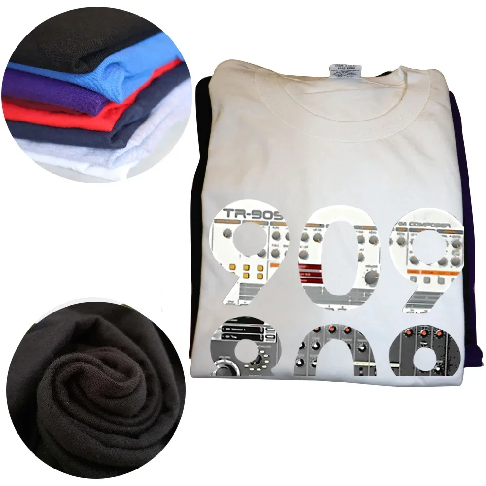 Забавный синтезатор 909 808 303 футболки с барабаном летняя хлопковая уличная одежда