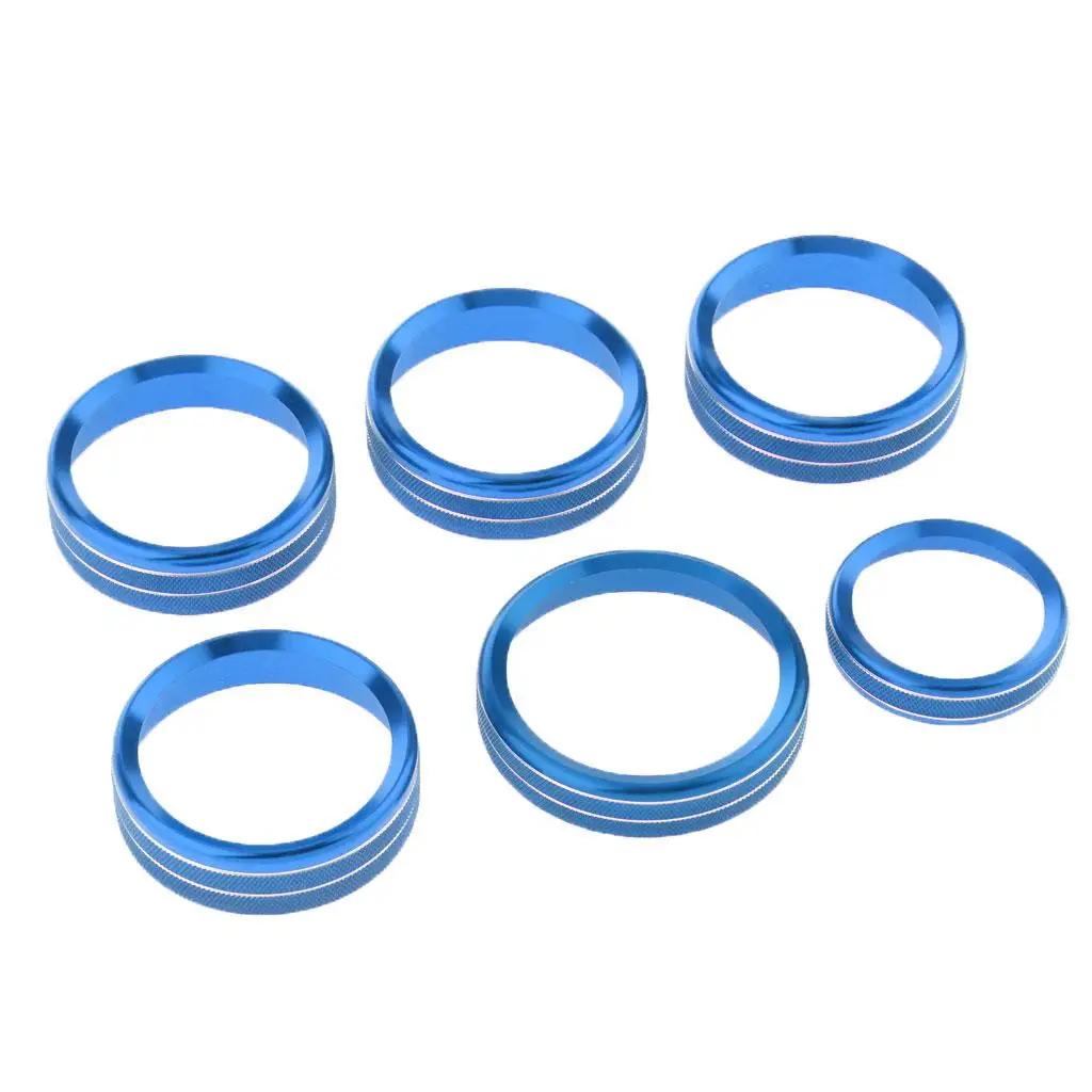 

6x Car Air Conditioning Button Buttons for 16 18 Blue