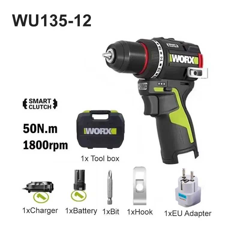 

WORX WU135 Бесщёточная аккумуляторная дрель