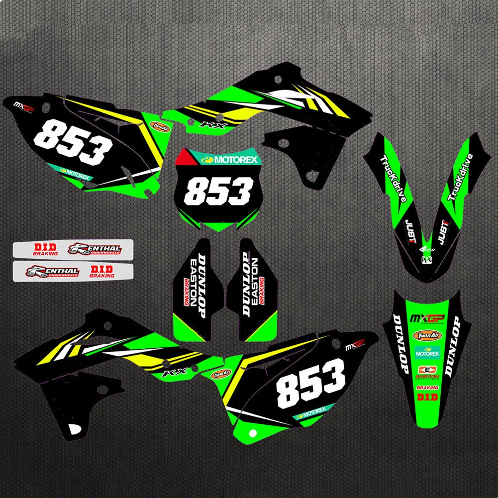 Индивидуальные графические наклейки для Kawasaki 250 KXF мотоциклетные наборы наклеек