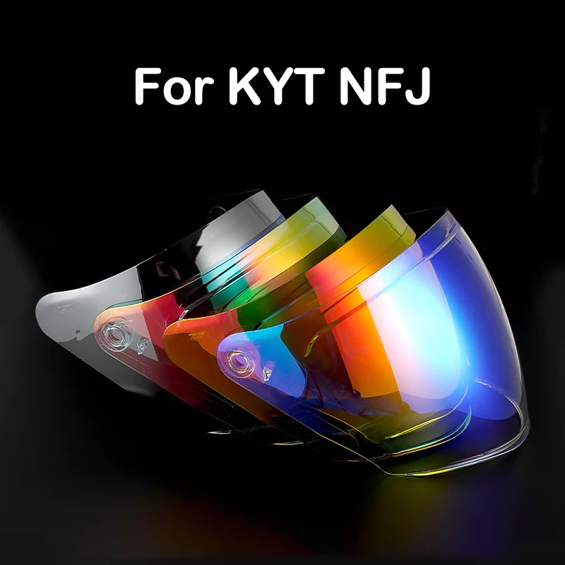 For KYT NFJ Uv Protection Open Face Helmet Shield Windproof Dustproof Motorbike Cascos Parts Accessories