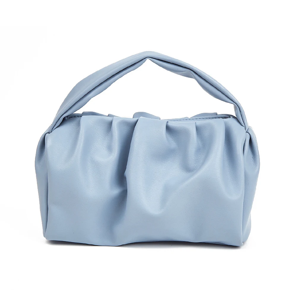 

Women's Cloud Handbags Solid Color PU Leather Pleated Underarm Makeup Tote Bags Women's Shoulder Bags Spring Bags Casual Totes