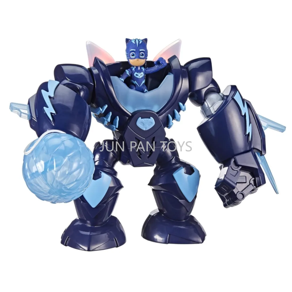 Фото Оригинальные фигурки PJ Masks: Робокэтбой, Гекко, Фурбол, Суперкэт, Страйпс с подсветкой и звуком, игрушки для дошкольников, подарок для детей №2