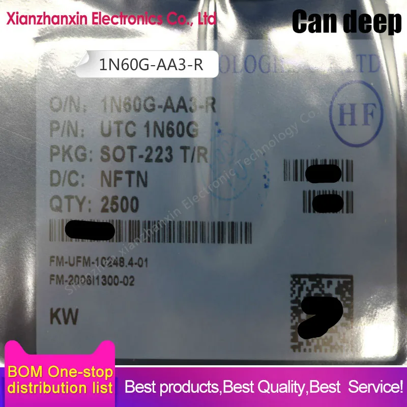 

10~100pcs/lot1N60G-AA3-R 1N60G SOT-223 N-channel MOS field effect tube New and original