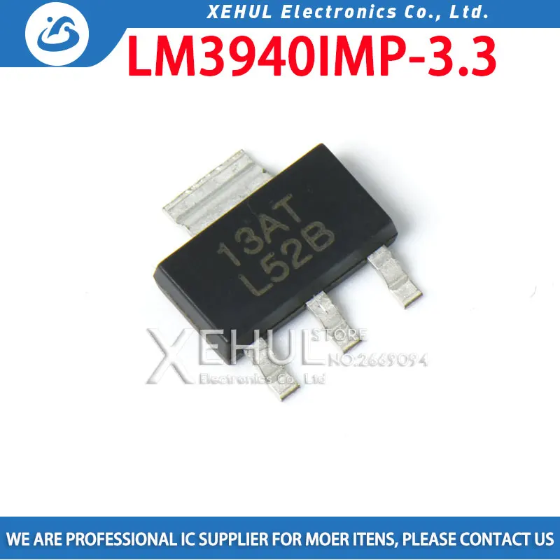 10-50 шт. LM3940IMP-3.3 SOT-223 L52B LM3940IMPX-3.3 SOT223 LM3940 3,3 V LM3940IMP SMD A3AB новый оригинальный IC
