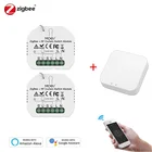 Умный выключатель для штор Tuya ZigBee RF433, умный переключатель с таймером Alexa и Google Home, Модуль Автоматизации голосового управления