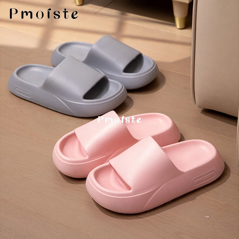 Simplicity Home Slippers Indoor Comfortable Platform Shoes Anti-slip Bathroom Slippers EVA Summer Lightweight Couple Shoes