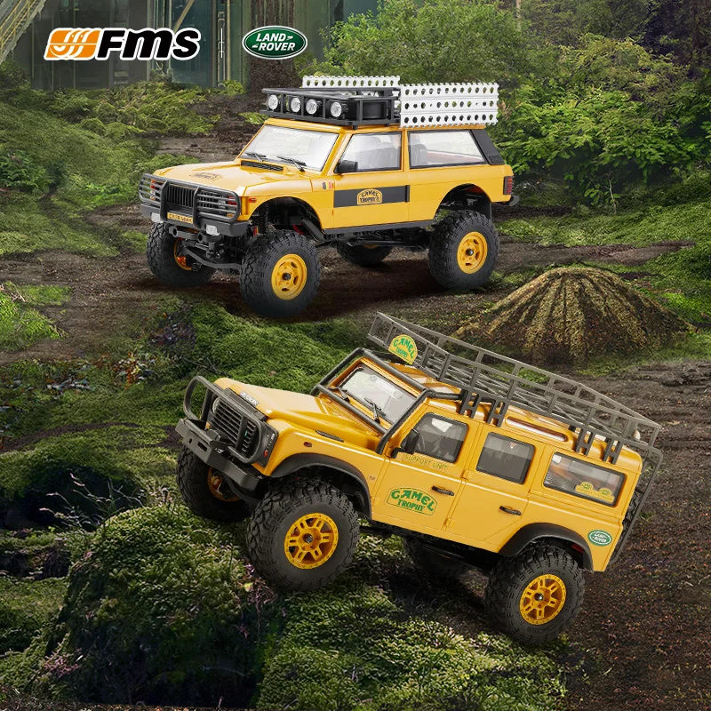 Fms Новый Fcx24m 1/24 Rc Land Rover Series Полный привод Электрический пульт дистанционного