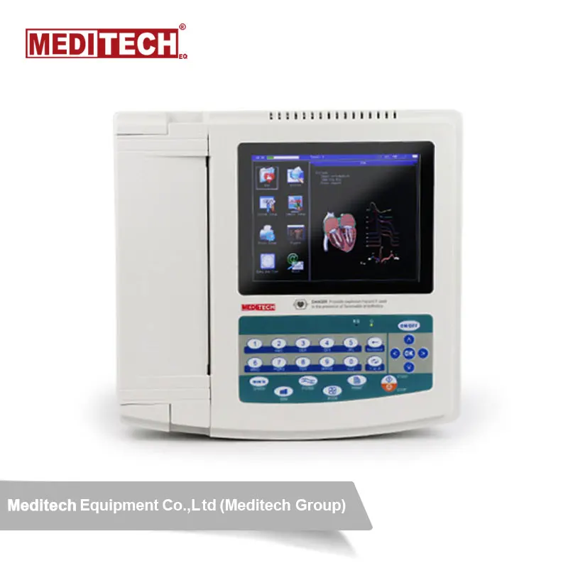 

Ce Approval Meditech large Touch Screen ECG/Ekg Machine 12 Channel with printer and pc software