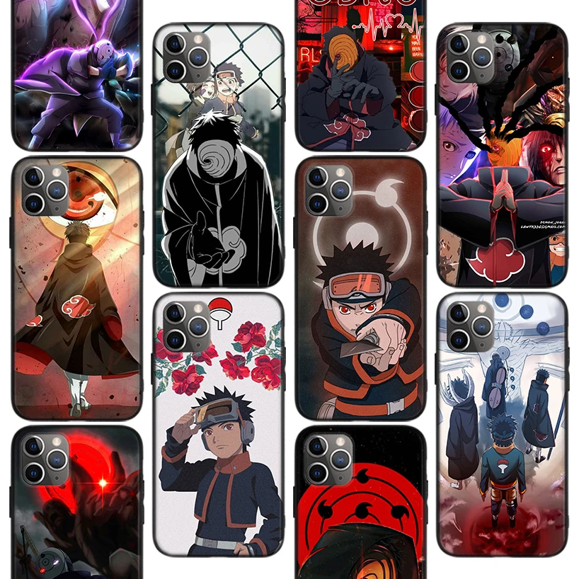 

Naruto Uchiha Obito Phone Case For iPhone 11 12 Pro Max 13 Mini 7 Plus X XS XR Apple 6 6S 8 SE 5 5S Fundas Back Cover Coque