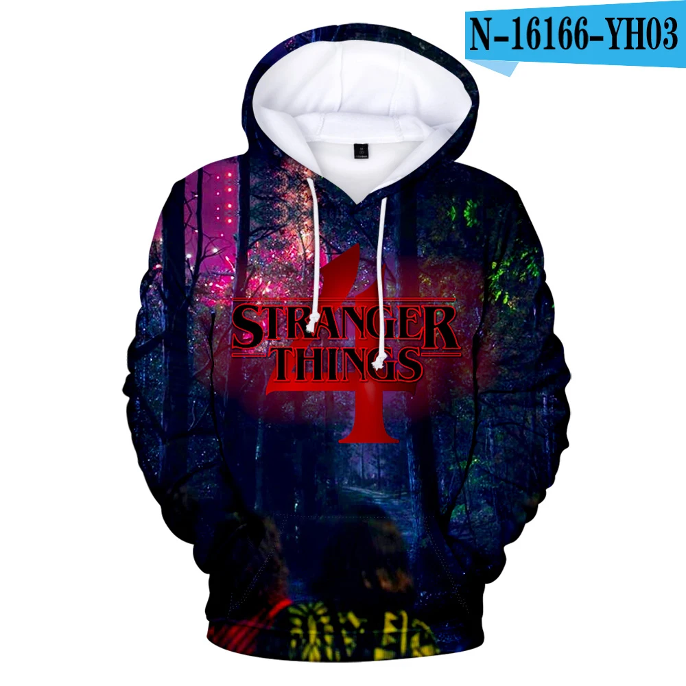 

2021 TV Stranger Things 3D Hoodies Sweatshirts Boys/girls/Children Fashion Hoodie Casual Pullover Hot Strang 100-4XL Oversized