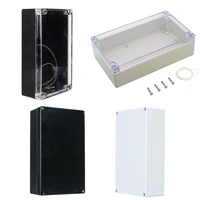 greyblack abs junction box universal project enclosure housing for electronic w pc transparent clear cover 200mmx120mmx55mm