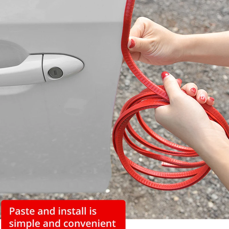 

Car Door Anti-Collision Strip Paste Door Seal Sound Insulation Strip Universal No-Stick Anti-Scratch Protection Rubber Strip