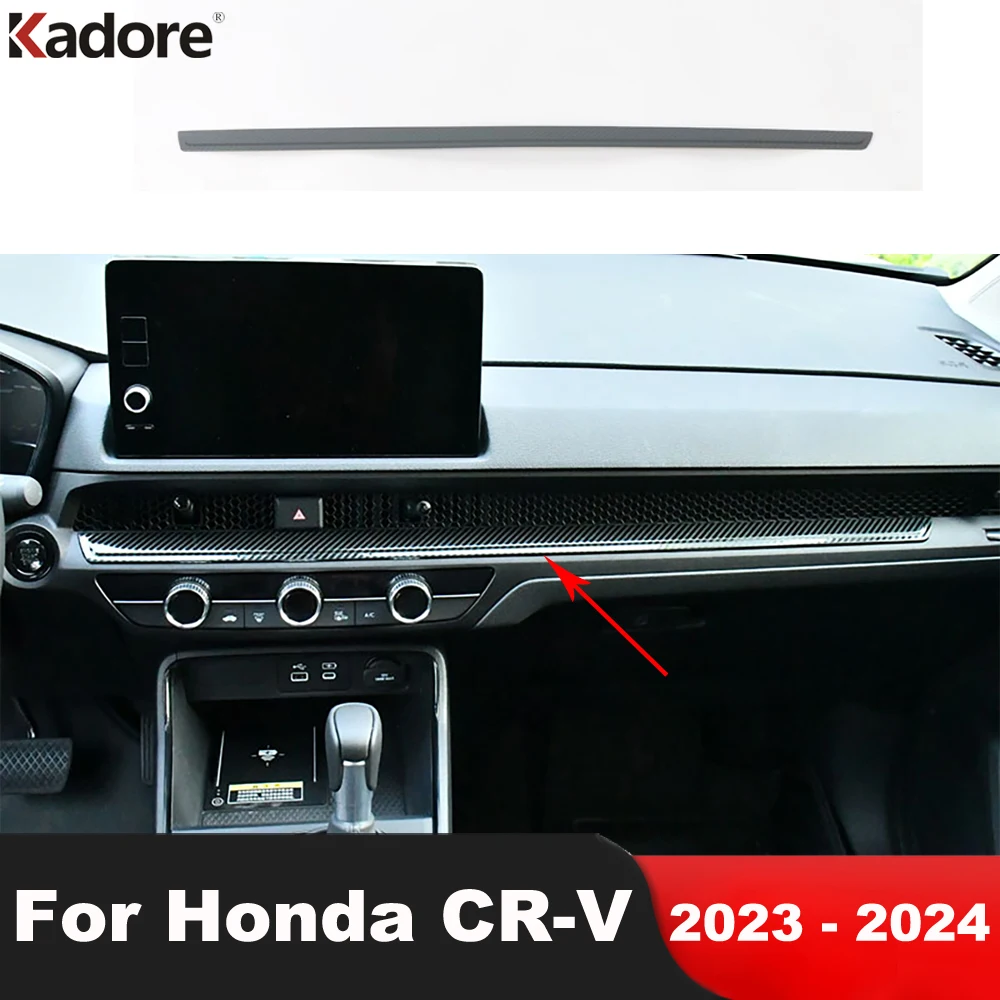 

Автомобильные аксессуары для Honda CRV CR-V 2023 2024 сталь углеродное волокно интерьерная центральная консоль панель приборной панели Крышка отдел...