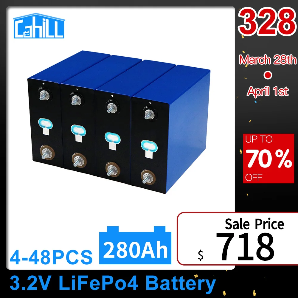 

Аккумулятор литий-железо-фосфатный Cahill Lifepo4 280AH 4-48 шт., 3,2 в