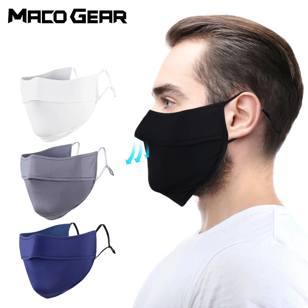 

Summer UV Protection Cycling Ice Silk Face Mask Sun Washable Bandana Adjustable Reusable Breathable Hunting Sports Scarf Men