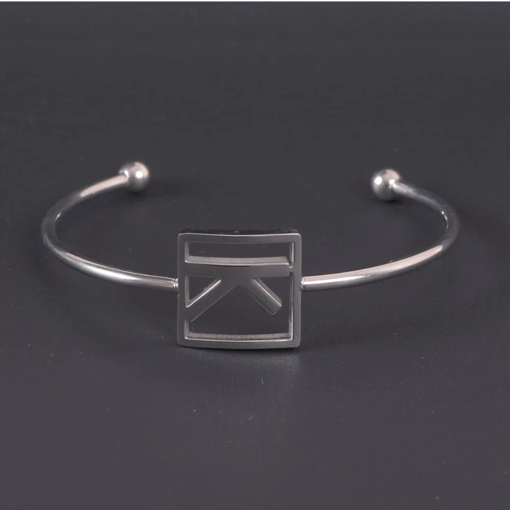 

New Aarrive K Letter Bracelet Stainless Steel Silver Color Name Bangle