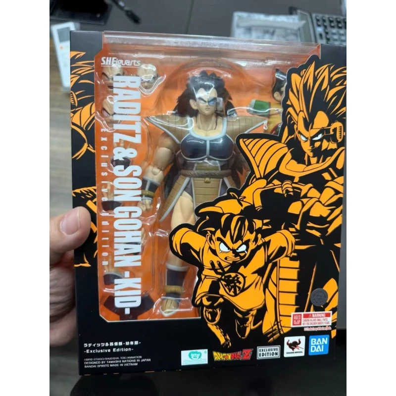 Фото Оригинальная фигурка Bandai S.H.Figuarts Dragon Ball Z: Радитц и Сон Гохан (детская версия SDCC), ПВХ, аниме-фигурка, модель, игрушка, подарок №1