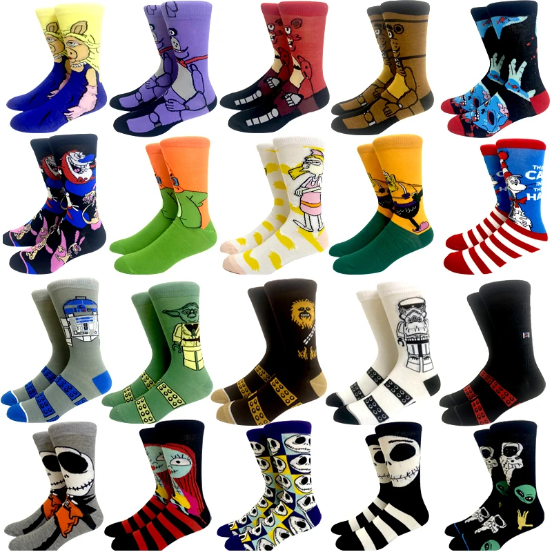 

Новинка, оригинальные мужские носки в стиле аниме Звездные войны, Мастер Йода, длинные носки для косплея, Wookiee, рыцарь джедаев, женские забавные носки, 1 пара