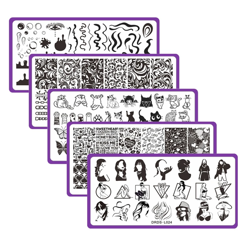 

Трафареты для стемпинга ногтей в виде бабочек