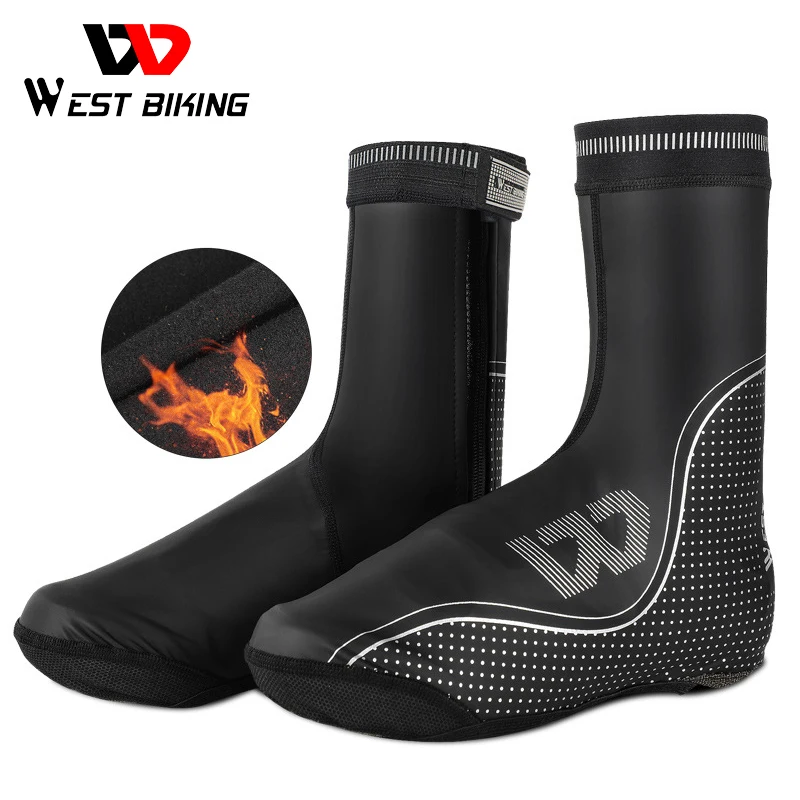 WEST BIKING Cycling Shoe Covers Bicycle Boot Covers Reflective Overshoes Toe Warmer Protector Waterproof Windproof for Bike, MTB