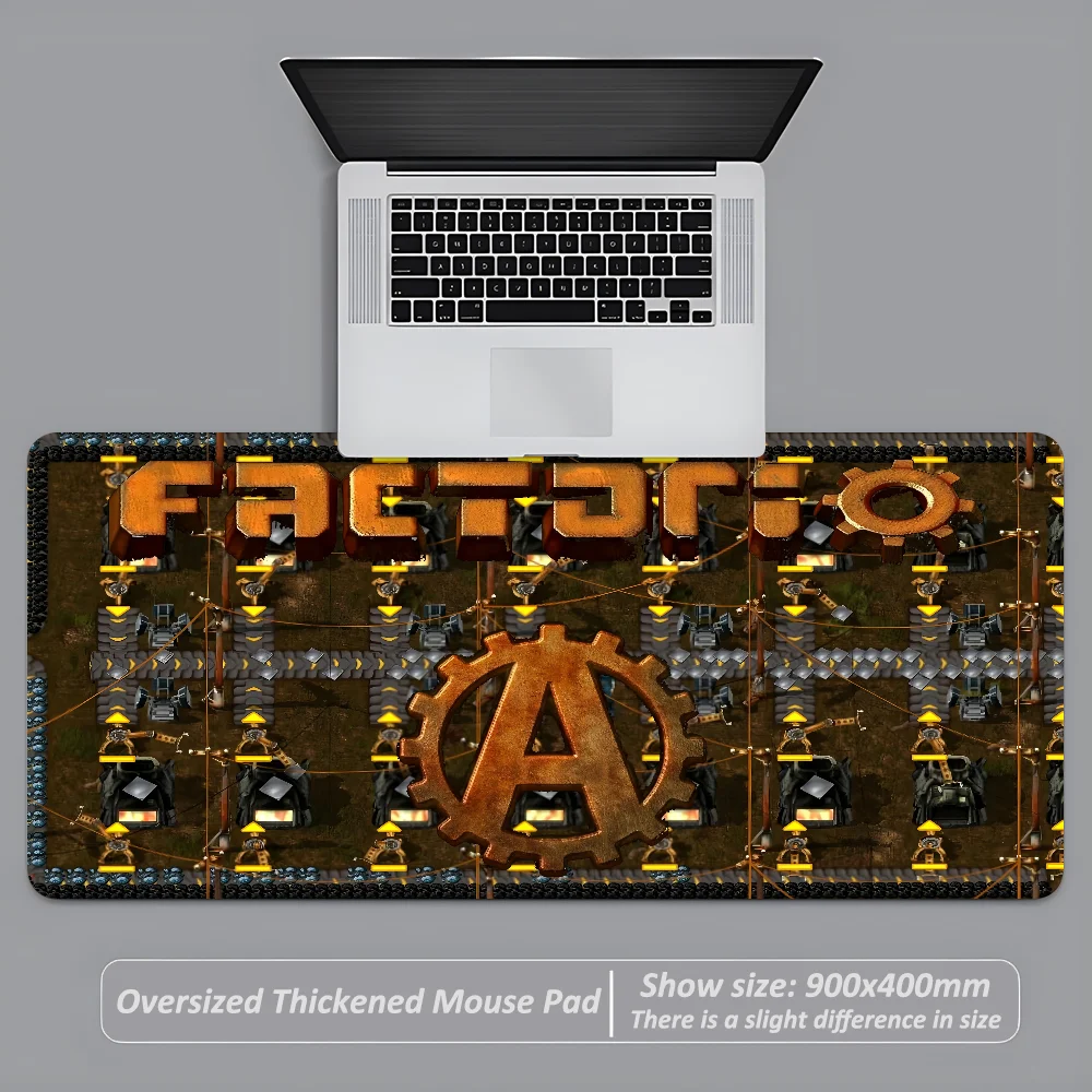 Игровой коврик для мыши F-Factorio Cool большой противоскользящий с прошитыми краями