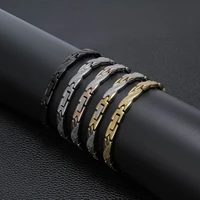 2022 european and american personality creative serpentine gold bracelet mens stainless steel magnet energy hand decoration