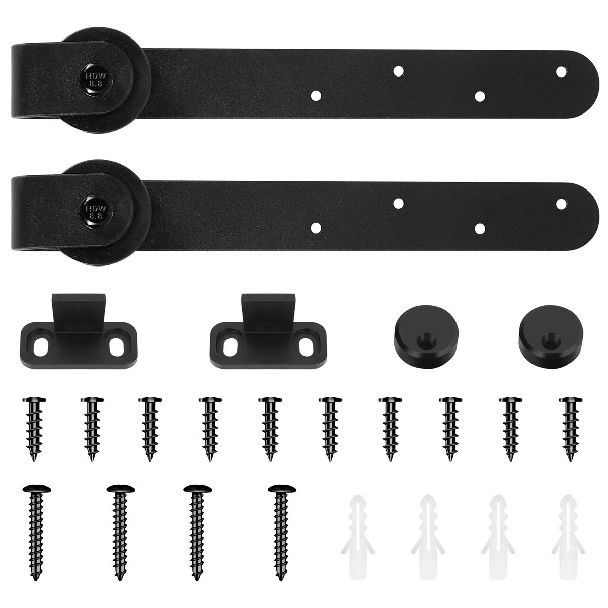

Sliding Barn Door Hardware Kits Top Mounted Hanging Rail Hanger Track Steel Closet Door Roller Rail for Single Door-A