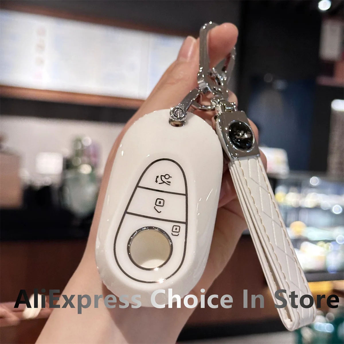Прозрачный чехол для ключа Mercedes Benz C S GLC EQE EQS 300 350 450 500 560 580 AMG