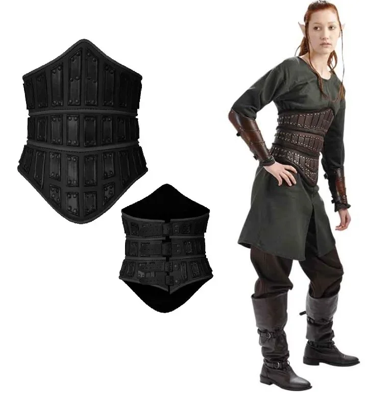 Средневековый коричневый черный кельтский рыцарь кожаный большой ремень