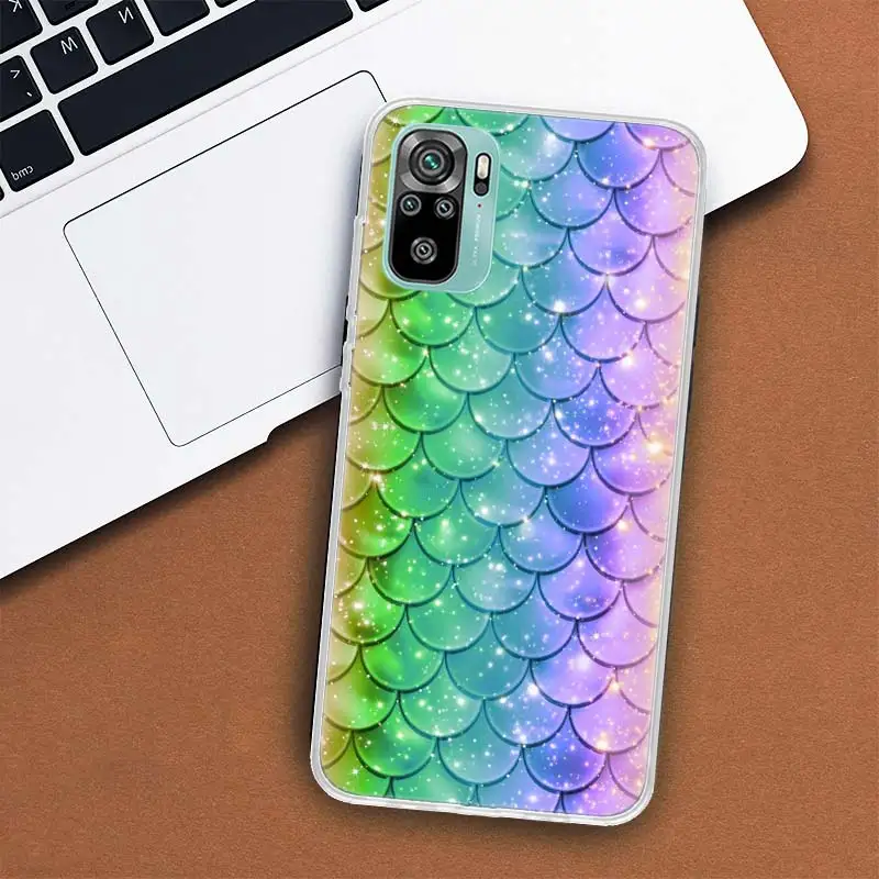 Чехол для телефона с изображением рыбьей чешуи Xiaomi Poco M3 M4 M5 M5S X3 GT X4 F6 X5 X6 Pro F5 F4 F3 F2 F1