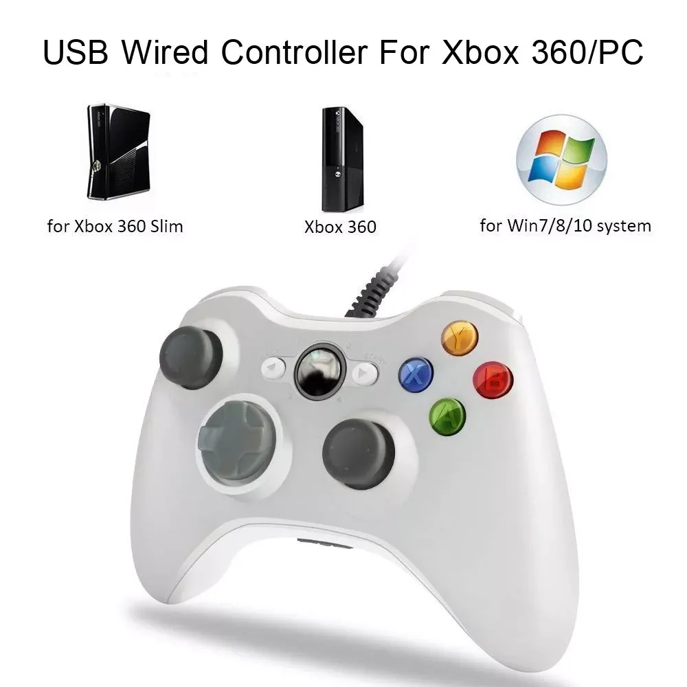 

USB Wired Controller For Xbox 360 /360 slim gamepad Joypad Joystick For Microsoft XBOX360 Console For PC Windows 7,8,10,11