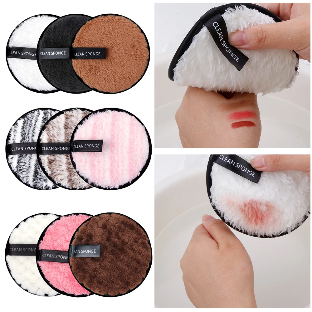 

3 шт., хлопковые салфетки для снятия макияжа