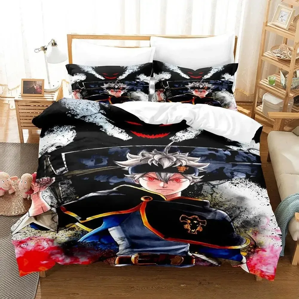 Новый комплект постельного белья с 3D принтом аниме Черный клевер Single Twin Full Queen King