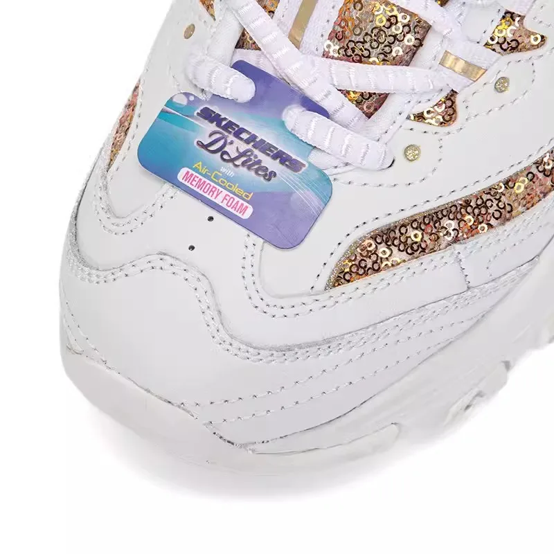 Skechers Женские кроссовки на платформе в стиле ретро Panda Shoes Модная повседневная